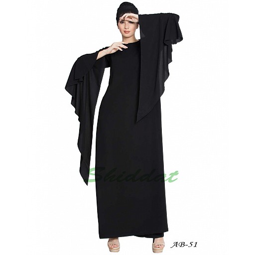 Fairy sleeves abaya- Black